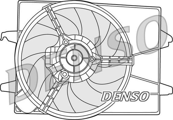 Denso DER10003 - Вентилятор, охлаждение двигателя autodif.ru
