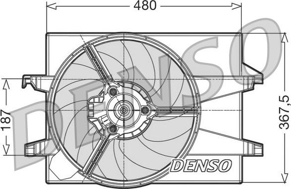 Denso DER10002 - Вентилятор, охлаждение двигателя autodif.ru