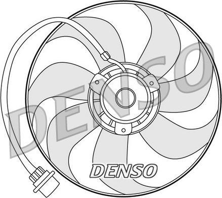Denso DER32001 - Крыльчатка с эл.мотором VW/AUDI/SEAT/SKODA 345мм 208/120 Watt / страна пр-я CN / autodif.ru