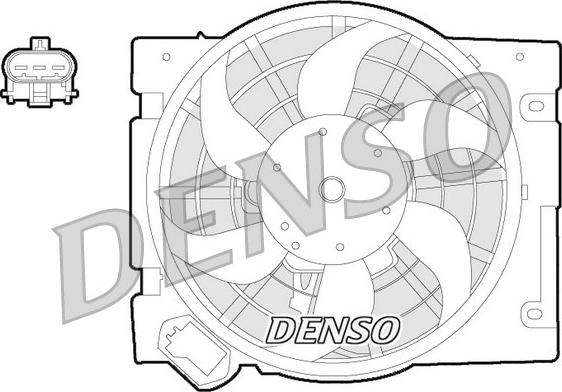 Denso DER20013 - Вентилятор радиатора Opel Astra 98-, Zafira autodif.ru