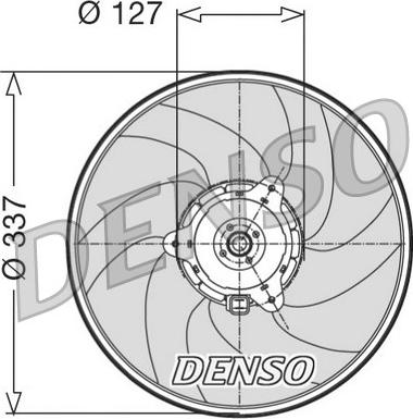 Denso DER21004 - Вентилятор, охлаждение двигателя autodif.ru