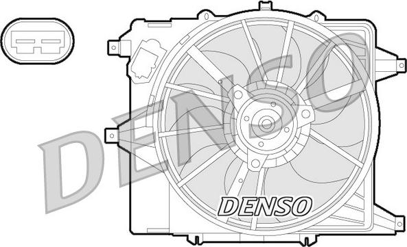 Denso DER23003 - Вентилятор, охлаждение двигателя autodif.ru