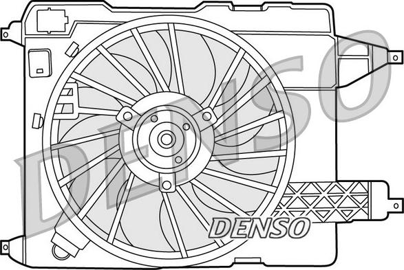 Denso DER23002 - Вентилятор, охлаждение двигателя autodif.ru
