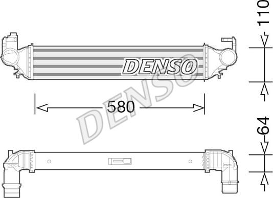 Denso DIT09117 - Интеркулер, теплообменник турбины autodif.ru