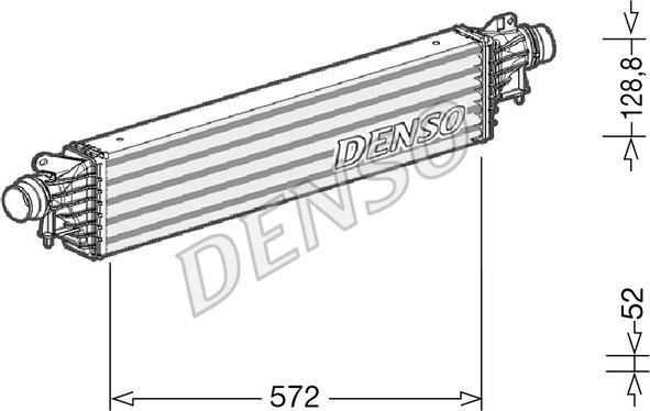 Denso DIT20007 - Интеркулер, теплообменник турбины autodif.ru