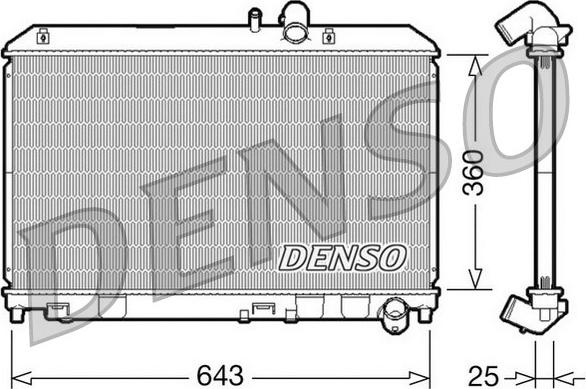 Denso DRM44013 - Радиатор, охлаждение двигателя autodif.ru