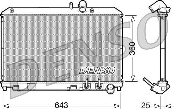 Denso DRM44012 - Радиатор, охлаждение двигателя autodif.ru