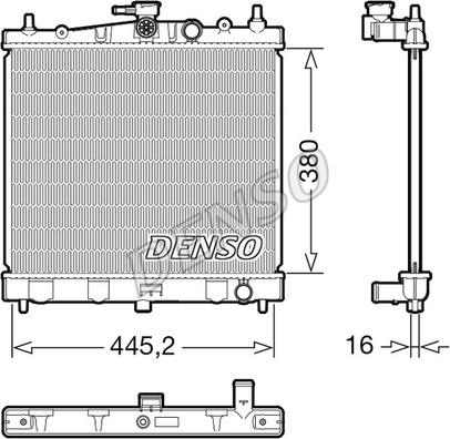 Denso DRM46067 - Радиатор, охлаждение двигателя autodif.ru
