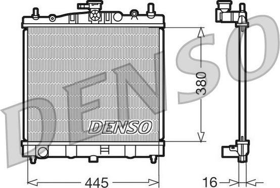 Denso DRM46002 - Радиатор, охлаждение двигателя autodif.ru
