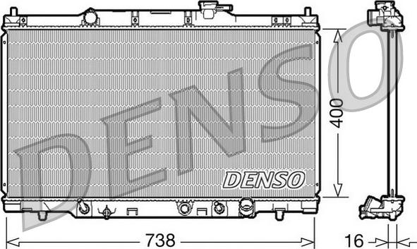 Denso DRM40012 - Радиатор, охлаждение двигателя autodif.ru