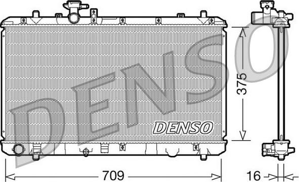 Denso DRM47023 - Радиатор, охлаждение двигателя autodif.ru