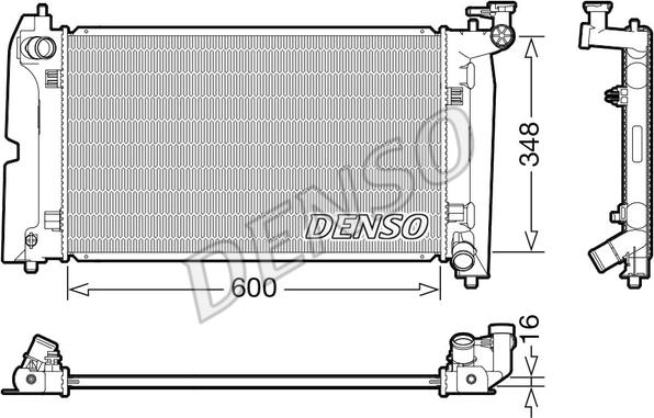 Denso DRM50110 - Радиатор, охлаждение двигателя autodif.ru