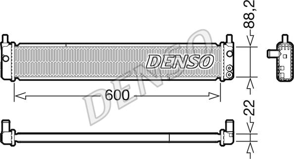 Denso DRM50135 - Радиатор, охлаждение двигателя autodif.ru