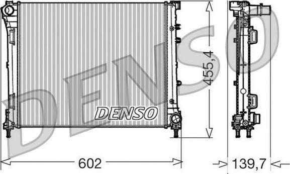 Denso DRM09162 - Радиатор, охлаждение двигателя autodif.ru