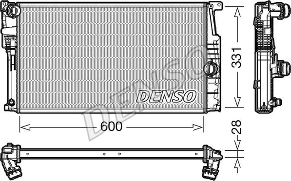 Denso DRM05014 - Радиатор, охлаждение двигателя autodif.ru