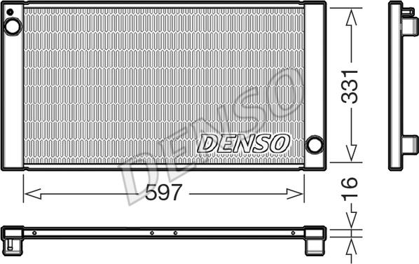 Denso DRM05121 - Радиатор, охлаждение двигателя autodif.ru