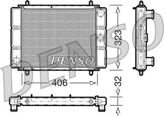 Denso DRM03001 - Радиатор, охлаждение двигателя autodif.ru