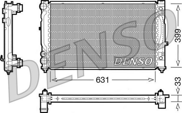Denso DRM02030 - Радиатор, охлаждение двигателя autodif.ru