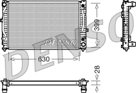 Denso DRM02031 - Радиатор, охлаждение двигателя autodif.ru