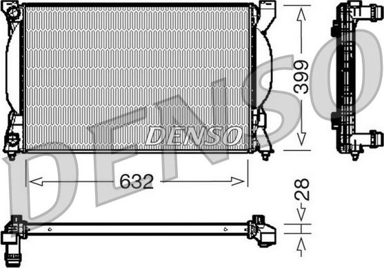 Denso DRM02033 - радиатор системы охлаждения autodif.ru
