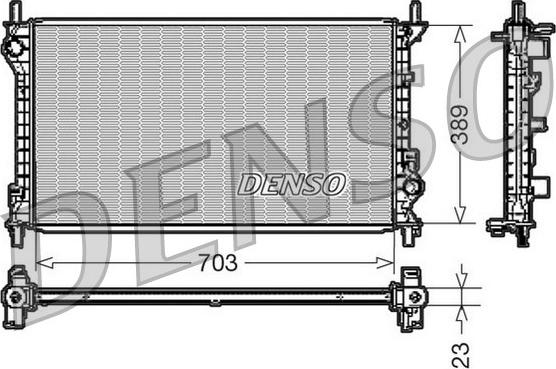 Denso DRM10108 - Радиатор, охлаждение двигателя autodif.ru
