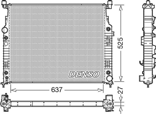 Denso DRM17056 - Радиатор, охлаждение двигателя autodif.ru