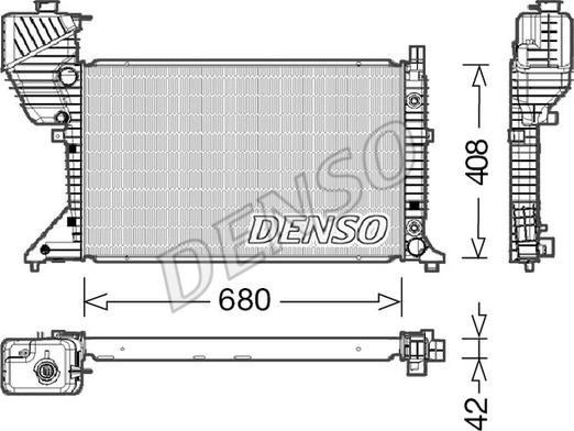 Denso DRM17019 - Радиатор, охлаждение двигателя autodif.ru