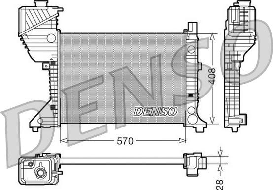 Denso DRM17016 - Радиатор, охлаждение двигателя autodif.ru