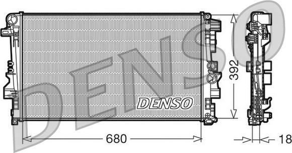 Denso DRM17012 - Радиатор, охлаждение двигателя autodif.ru