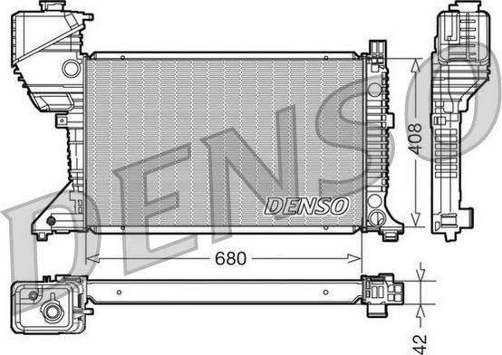 Denso DRM17017 - Радиатор, охлаждение двигателя autodif.ru