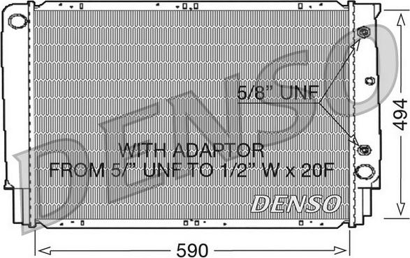 Denso DRM33054 - Радиатор, охлаждение двигателя autodif.ru