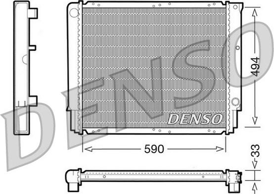 Denso DRM33050 - Радиатор, охлаждение двигателя autodif.ru