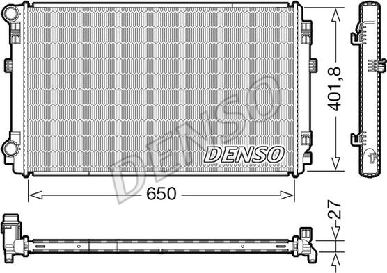 Denso DRM32048 - Радиатор, охлаждение двигателя autodif.ru