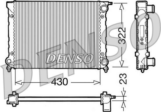 Denso DRM32004 - Радиатор, охлаждение двигателя autodif.ru