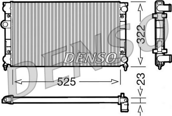 Denso DRM32006 - Радиатор, охлаждение двигателя autodif.ru