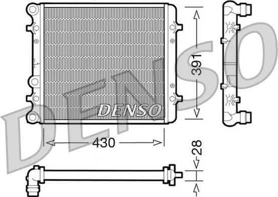Denso DRM32002 - Радиатор, охлаждение двигателя autodif.ru