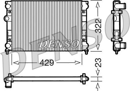 Denso DRM32007 - Радиатор, охлаждение двигателя autodif.ru