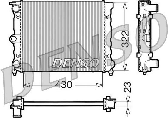 Denso DRM32022 - Радиатор, охлаждение двигателя autodif.ru