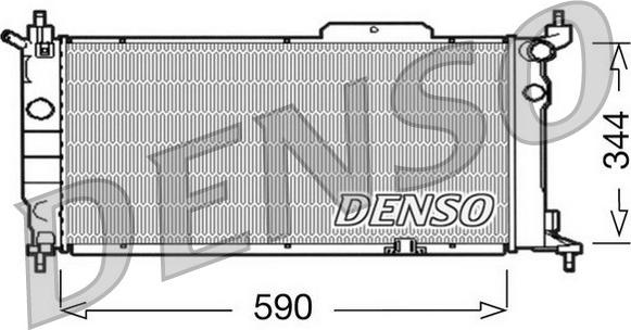 Denso DRM20013 - Радиатор, охлаждение двигателя autodif.ru