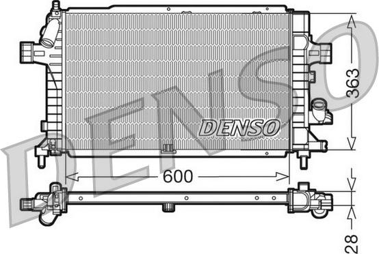 Denso DRM20102 - Радиатор, охлаждение двигателя autodif.ru