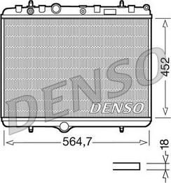 Denso DRM21055 - радиатор системы охлаждения!\ Peugeot 307/407 1.8-2.0, Citroen C5 1.8 04> autodif.ru