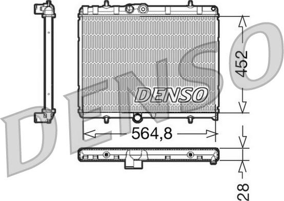 Denso DRM21057 - Радиатор, охлаждение двигателя autodif.ru