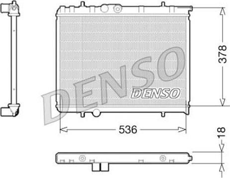 Denso DRM21034 - Радиатор, охлаждение двигателя autodif.ru