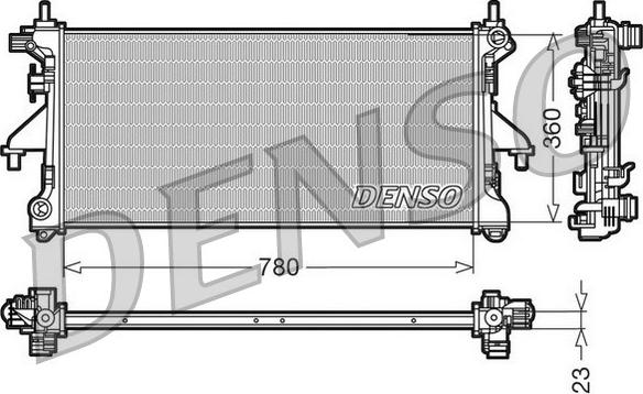 Denso DRM21100 - Радиатор, охлаждение двигателя autodif.ru