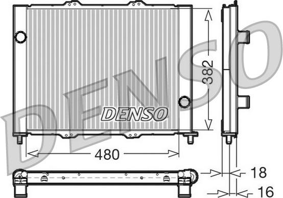 Denso DRM23099 - радиатор системы охлаждения МКПП autodif.ru