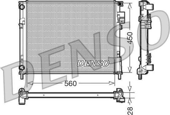 Denso DRM23096 - Радиатор, охлаждение двигателя autodif.ru
