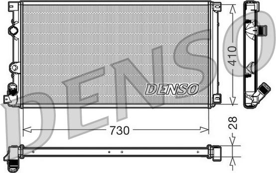 Denso DRM23090 - Радиатор, охлаждение двигателя autodif.ru