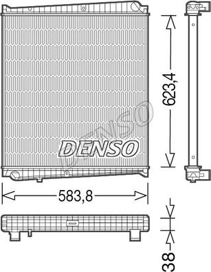 Denso DRM23047 - Радиатор, охлаждение двигателя autodif.ru