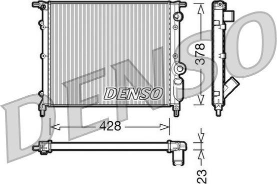 Denso DRM23004 - Радиатор, охлаждение двигателя autodif.ru