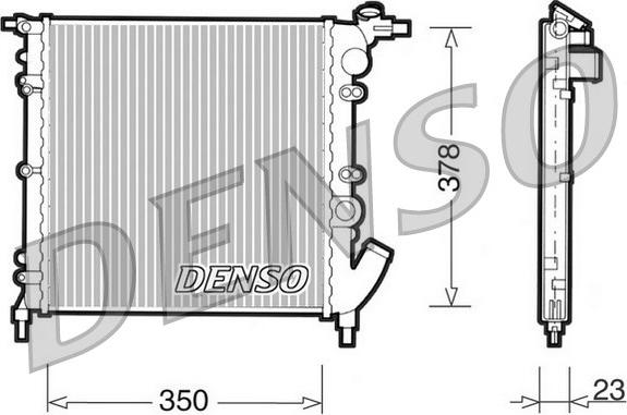 Denso DRM23003 - Радиатор, охлаждение двигателя autodif.ru